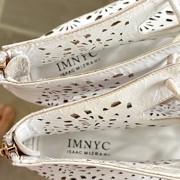 IMNYC, Isaac Mizrahi, lace up, back zip, eyelet booties,1” heel, EUC - Picture 8 of 9